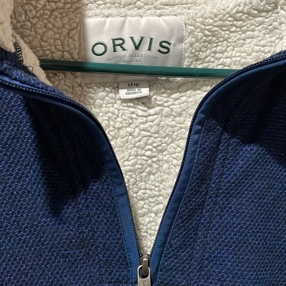 Orvis sherpa lined quarter zip jacket bundle - Picture 3 of 8